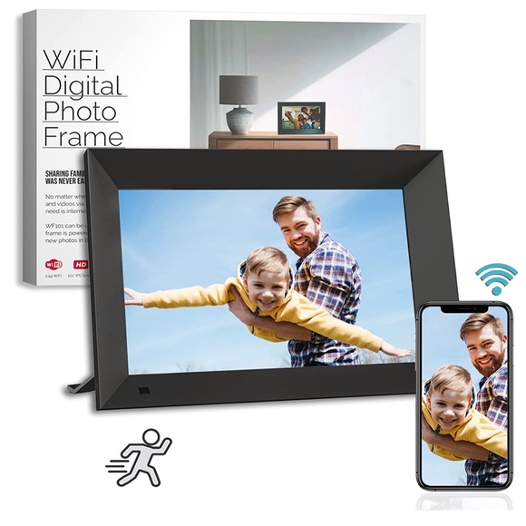 NEW HD Touch Screen Smart Cloud 10.1 Inch WiFi Photo Frame with Motion Sensor - Picture 8 of 9